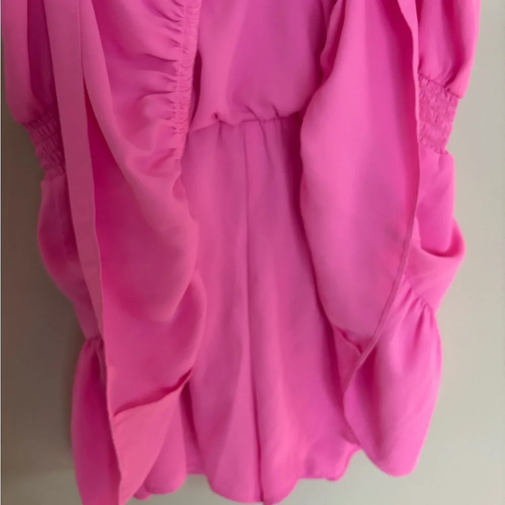 Amanda Uprichard Ali Skort Romper in Shocking Pink - Sz M - Picture 4 of 5